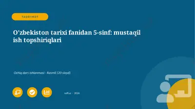 02380_ozbekiston_tarixi_fanidan_5_sinf_mustaqi — PPTX