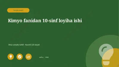 00336_kimyo_fanidan_10_sinf_loyiha_ishi — PPTX