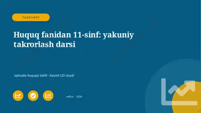 03770_huquq_fanidan_11_sinf_yakuniy_takrorlash — PPTX