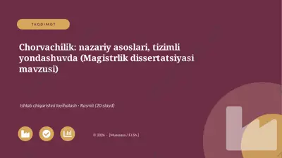 05262_chorvachilik_nazariy_asoslari_tizimli_yo — PPTX