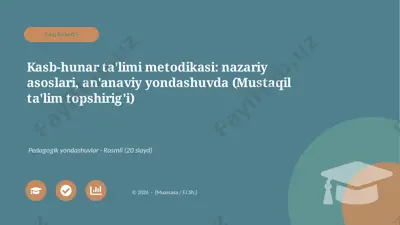 01168_kasb_hunar_talimi_metodikasi_nazariy_aso — PPTX