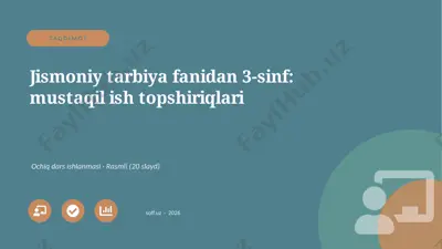 02488_jismoniy_tarbiya_fanidan_3_sinf_mustaqil — PPTX