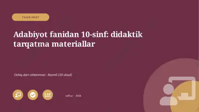 00772_adabiyot_fanidan_10_sinf_didaktik_tarqat — PPTX