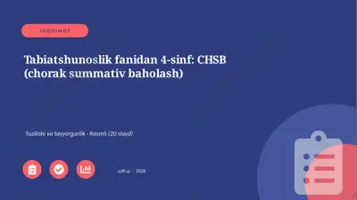 01963_tabiatshunoslik_fanidan_4_sinf_chsb_chor — PPTX