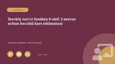 04572_tasviriy_sanat_fanidan_8_sinf_2_mavzu_uc — PPTX