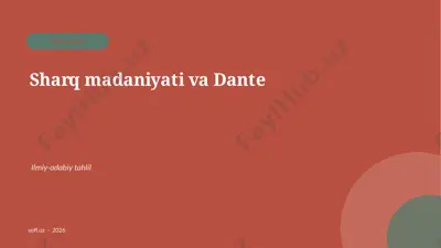 58_sharq_madaniyati_va_dante — PPTX