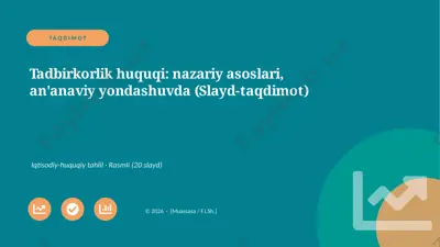 00721_tadbirkorlik_huquqi_nazariy_asoslari_ana — PPTX