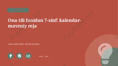 04007_ona_tili_fanidan_7_sinf_kalendar_mavzuiy — PPTX