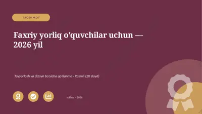 00002_faxriy_yorliq_oquvchilar_uchun_2026_yil — PPTX