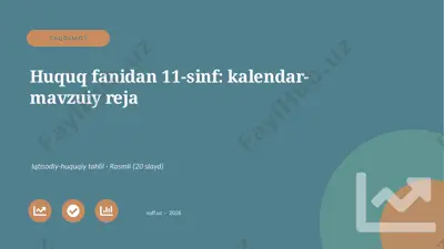 04188_huquq_fanidan_11_sinf_kalendar_mavzuiy_r — PPTX
