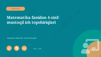 02311_matematika_fanidan_4_sinf_mustaqil_ish — PPTX