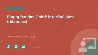 03557_huquq_fanidan_7_sinf_interfaol_dars_ishl — PPTX