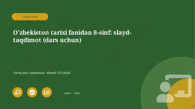 00966_ozbekiston_tarixi_fanidan_8_sinf_slayd_t — PPTX