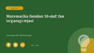 02526_matematika_fanidan_10_sinf_fan_togaragi_ — PPTX