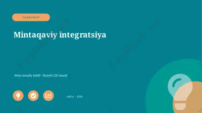 0451_v1_mintaqaviy_integratsiya — PPTX