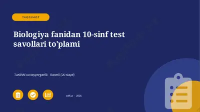 00264_biologiya_fanidan_10_sinf_test_savollari — PPTX