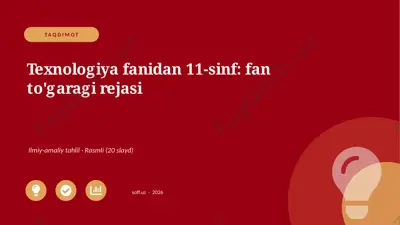 02665_texnologiya_fanidan_11_sinf_fan_togaragi — PPTX