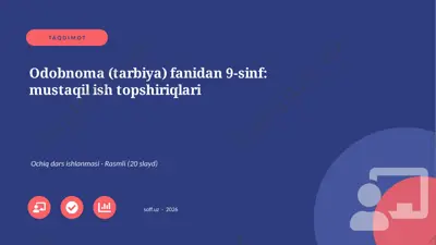 02443_odobnoma_tarbiya_fanidan_9_sinf_mustaqil — PPTX