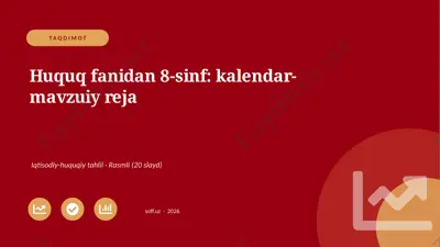 04185_huquq_fanidan_8_sinf_kalendar_mavzuiy_re — PPTX