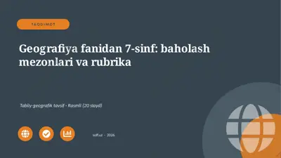 03859_geografiya_fanidan_7_sinf_baholash_mezon — PPTX