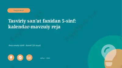 04151_tasviriy_sanat_fanidan_5_sinf_kalendar_m — PPTX
