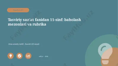03948_tasviriy_sanat_fanidan_11_sinf_baholash_ — PPTX