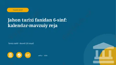 04060_jahon_tarixi_fanidan_6_sinf_kalendar_mav — PPTX