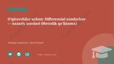 00157_oqituvchilar_uchun_differensial_yondashu — PPTX
