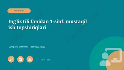 02351_ingliz_tili_fanidan_1_sinf_mustaqil_ish — PPTX