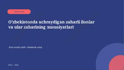 143_v1_o_zbekistonda_uchraydigan_zaharli_ilon — PPTX