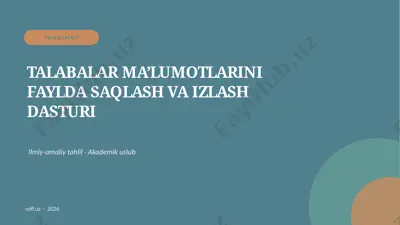 158_v1_talabalar_ma_lumotlarini_faylda_saqlas — PPTX