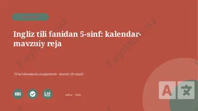 04027_ingliz_tili_fanidan_5_sinf_kalendar_mavz — PPTX