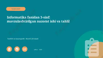 00671_informatika_fanidan_3_sinf_mavzulashtiri — PPTX