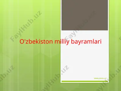 o'zbekiston milliy bayramlari — PPTX