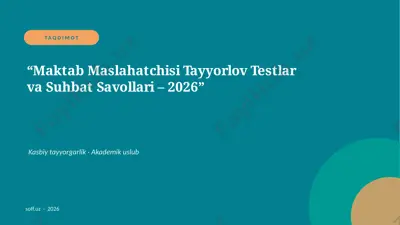 001_v1_maktab_maslahatchisi_tayyorlov_testlar — PPTX