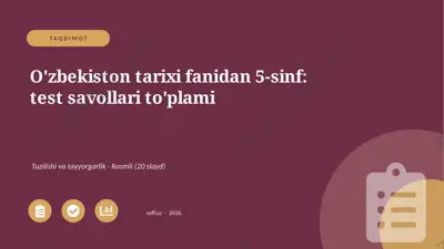 01282_ozbekiston_tarixi_fanidan_5_sinf_test_sa — PPTX