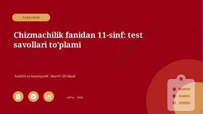 01365_chizmachilik_fanidan_11_sinf_test_savoll — PPTX