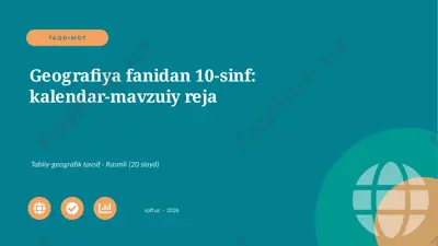 04071_geografiya_fanidan_10_sinf_kalendar_mavz — PPTX