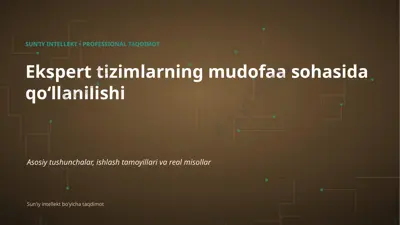 0572_ekspert_tizimlarning_mudofaa_sohasida_qollanil — PPTX