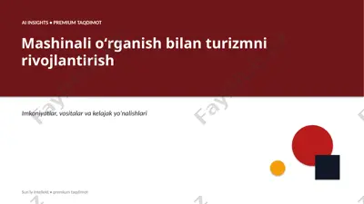0681_mashinali_organish_bilan_turizmni_rivojlantiri — PPTX