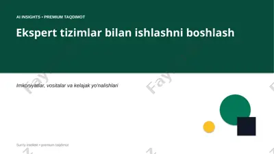 0147_ekspert_tizimlar_bilan_ishlashni_boshlash — PPTX