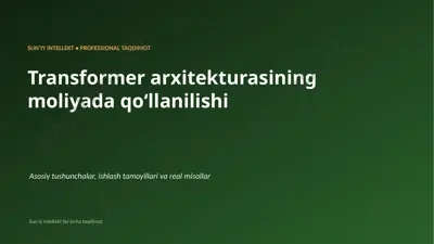 0627_transformer_arxitekturasining_moliyada_qollani — PPTX