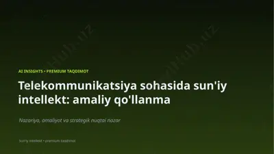 1573_telekommunikatsiya_sohasida_suniy_intellekt_am — PPTX