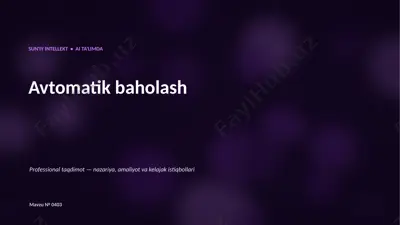 0402_avtomatik_baholash — PPTX