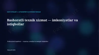 0592_bashoratli_texnik_xizmat_imkoniyatlar_va_istiq — PPTX