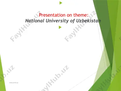 national university of uzbekistan — PPTX