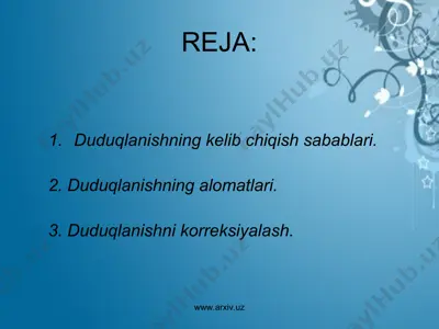 duduqlanish — PPT