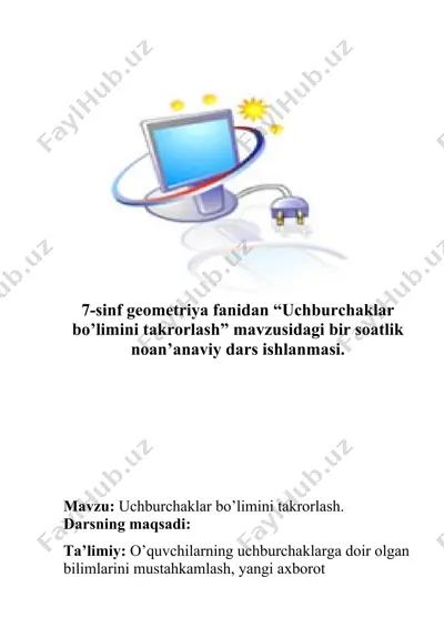 uchburchaklar bo’limini takrorlash — DOC
