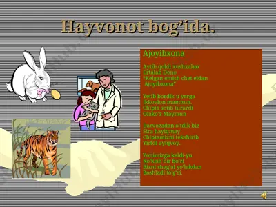hayvonot bog’ida — PPT