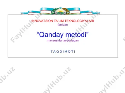 qanday metodi — PPT